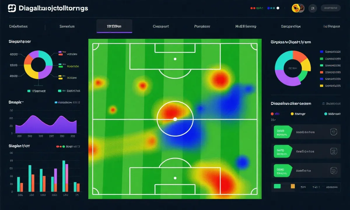 数据可视化看板与热力图示意